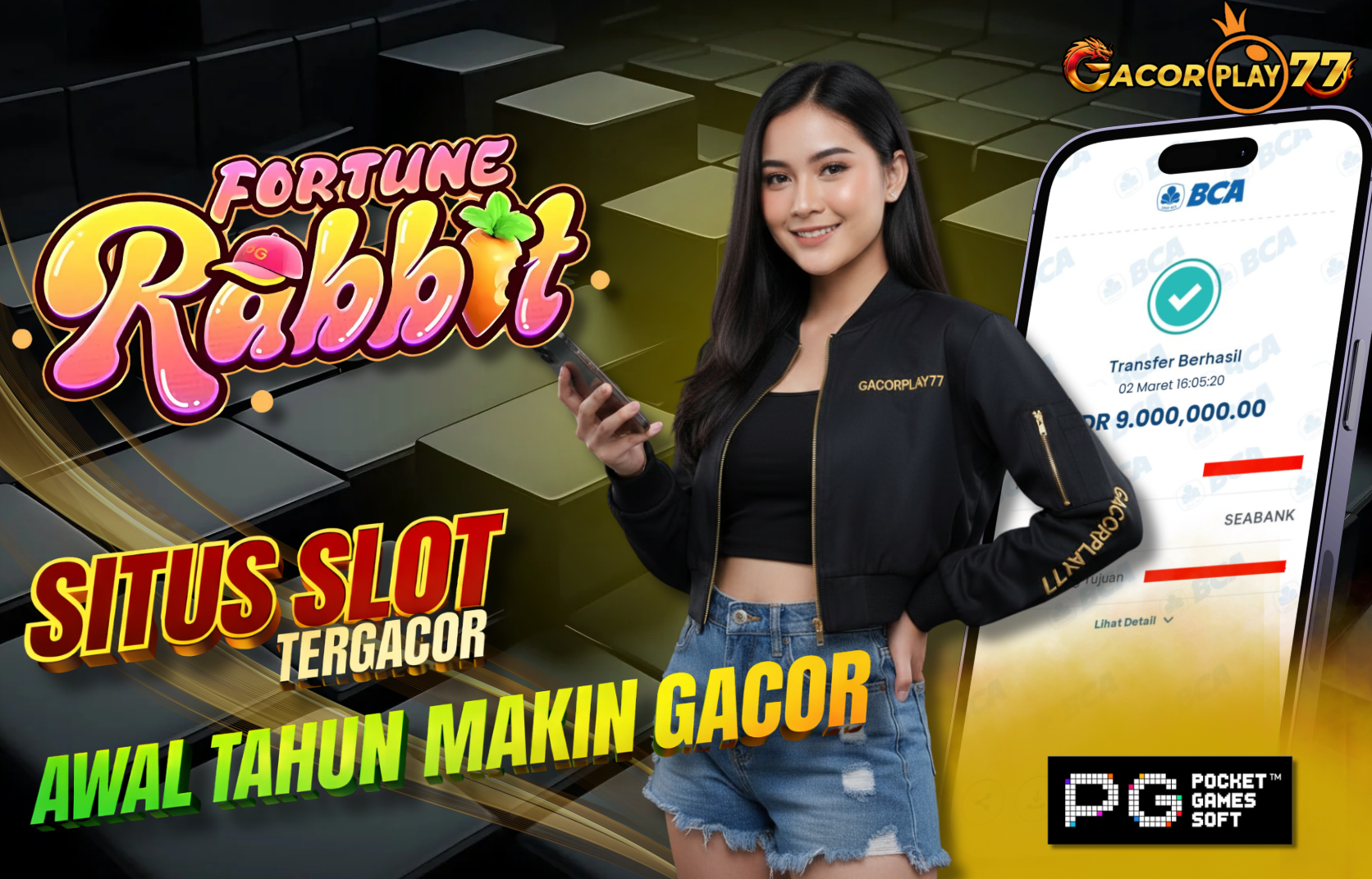 Selamat kepada user id : j***sa Wede Rp 4.000.000 di Game FORTUNE RABBIT PG SOFT Cair Gk Sampe 1 Menit! Menang Mudah di Gacorplay77